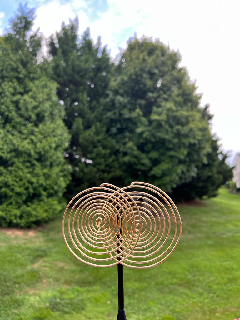 Juba Titi Brass Spiral Earrings