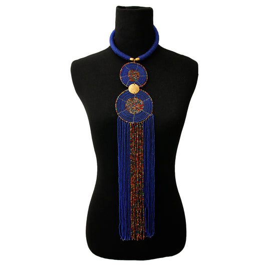 Bead Fringe Necklace.