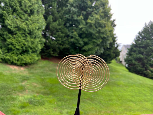 Juba Titi Brass Spiral Earrings