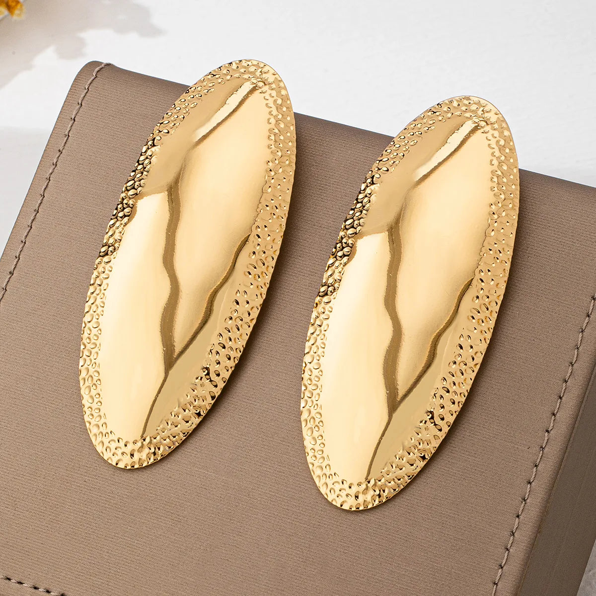 Fashion Heavy Metal Oval Geometry Earrings