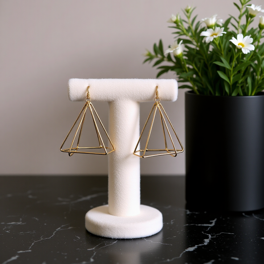 Bombay Street Titi Hammered Triangles Earrings