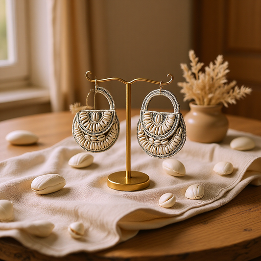 Lungi Titi Cowries Beaded Earrings