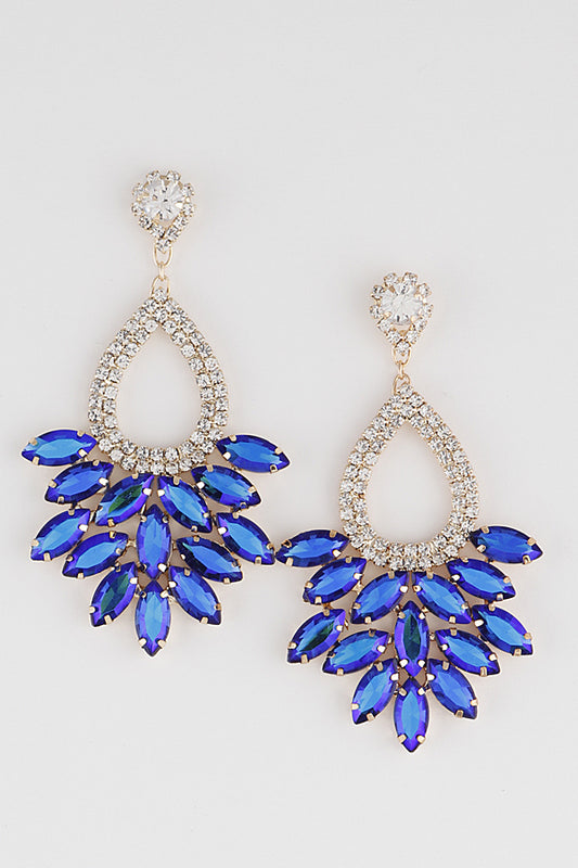 Jeweled Teardrop Earrings