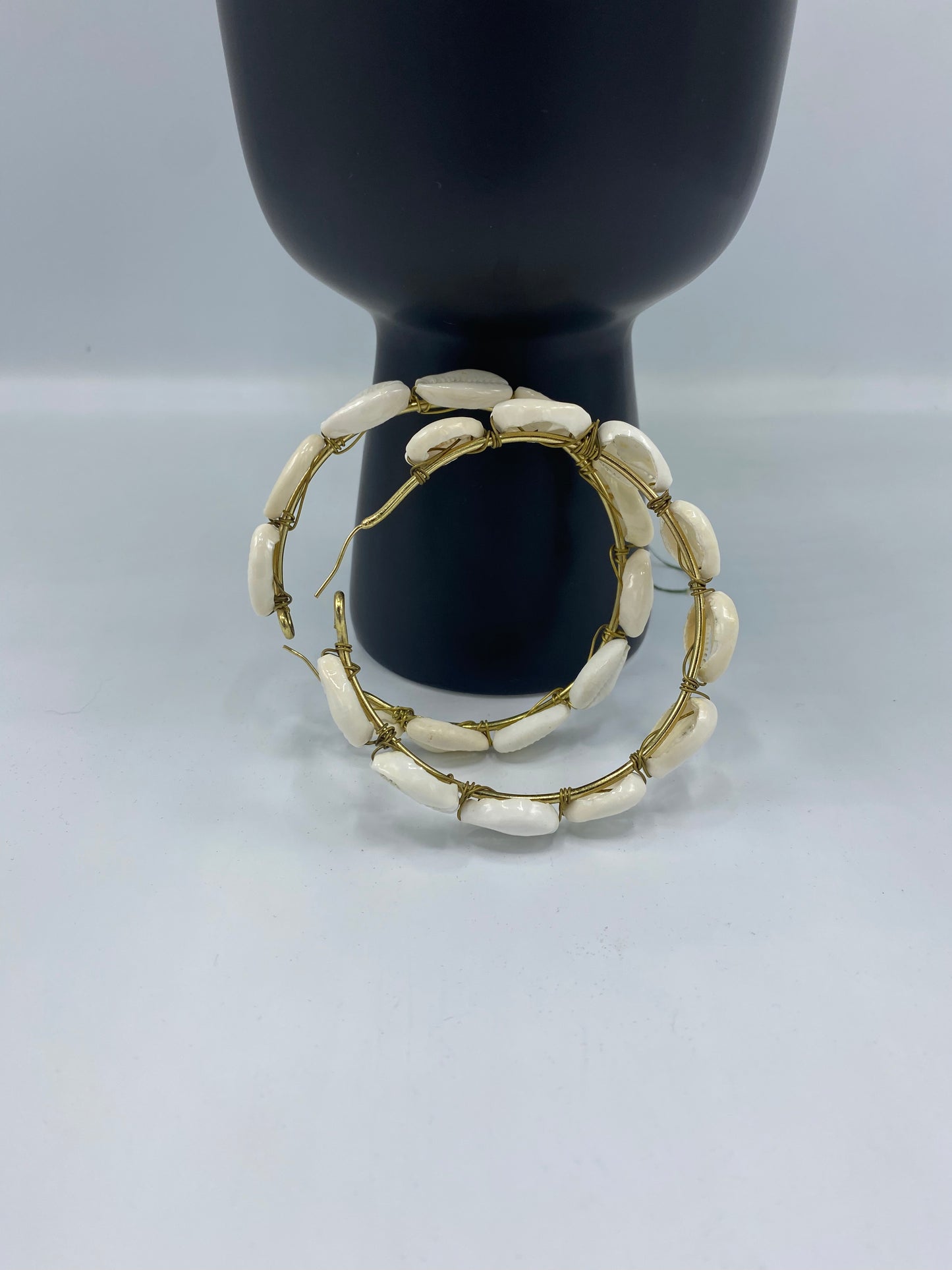 Princess Mounira Brass Cowries Earrings