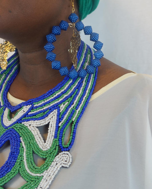 King Jimmy Beaded Earrings With The Map Of Africa