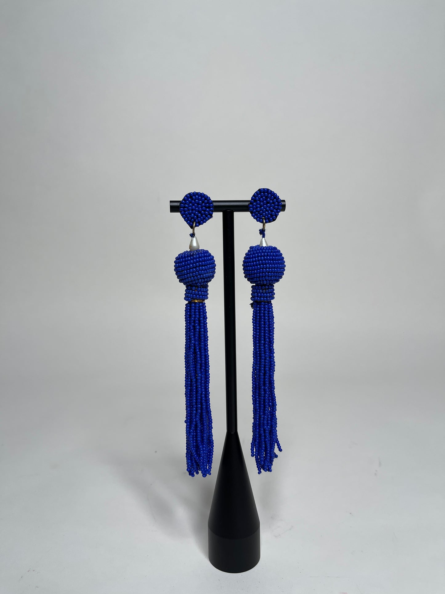 Queen Yama Seed Bead Tassel Earrings
