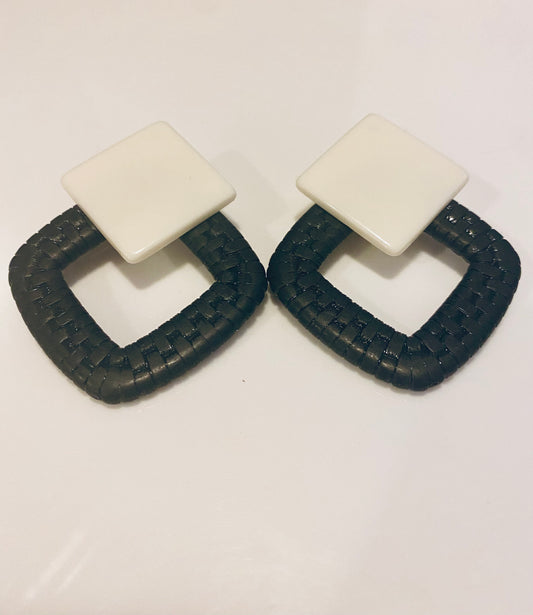 Resin Square Earrings