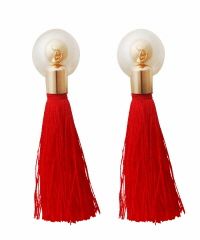 Pearl and Tassel Double Ball Earrings