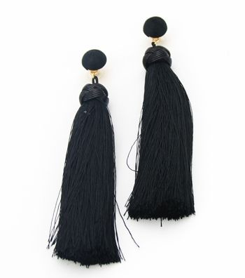 Long Thread Tassel Fringe Earrings.
