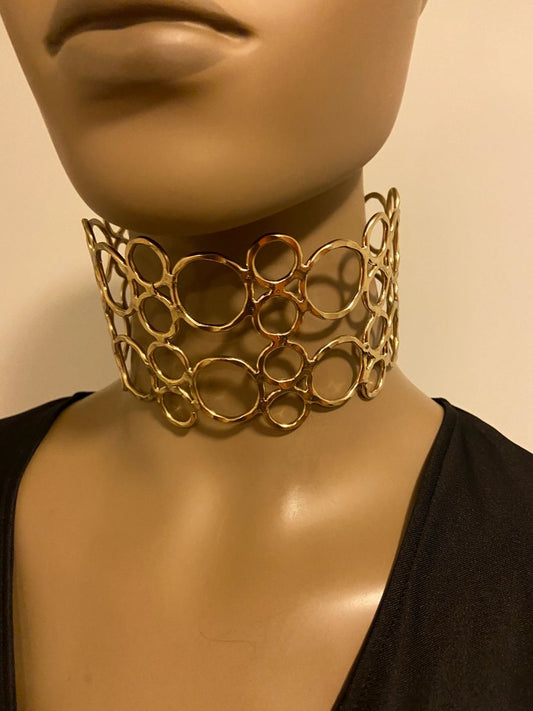 Queen N’Kama Brass Circles Choker