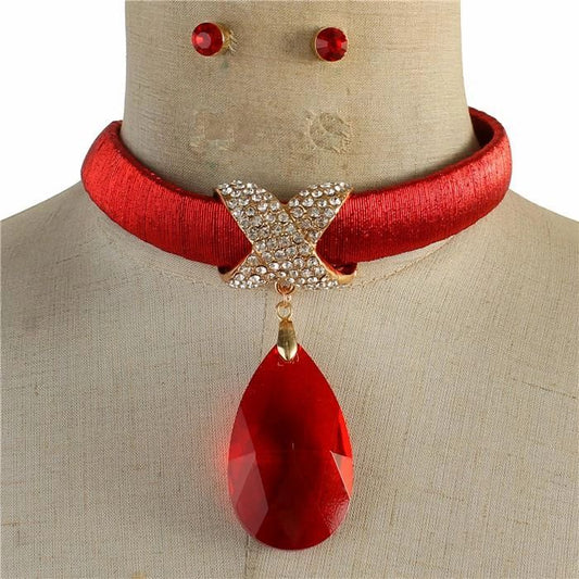 Teardrops Cord Choker Set.