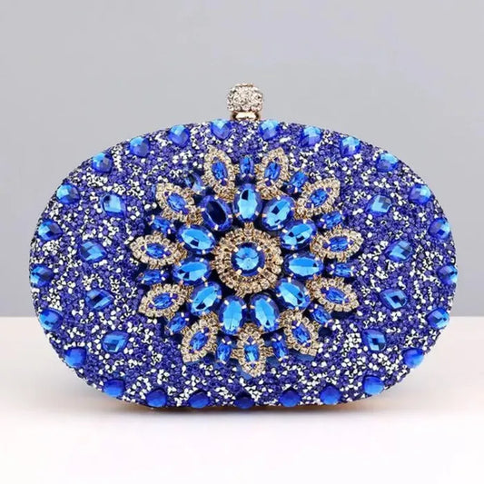 Elegant Crystal Hard Case Clutch