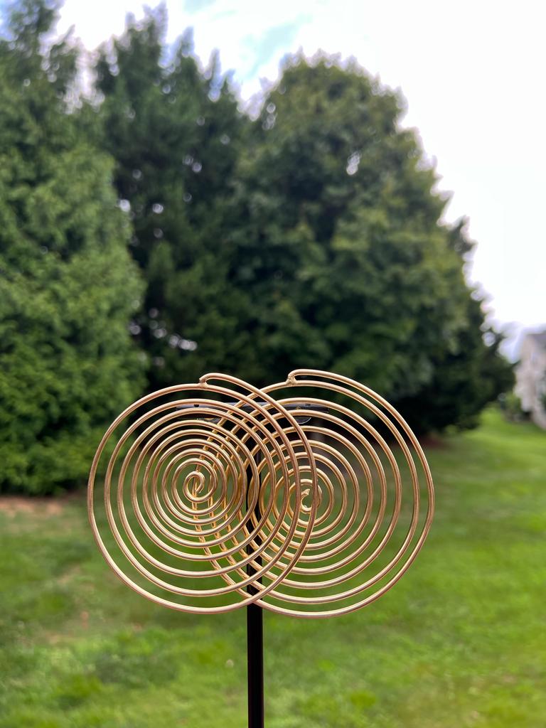 Juba Titi Brass Spiral Earrings