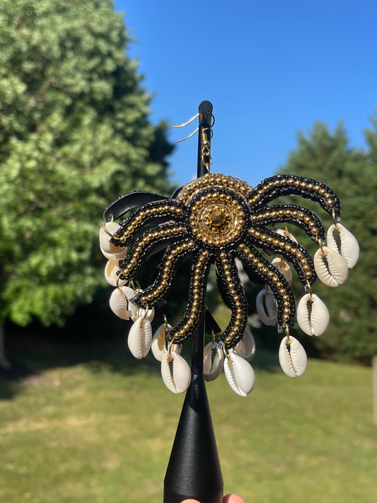 Aberdeen Girl Beaded Half Star Earrings