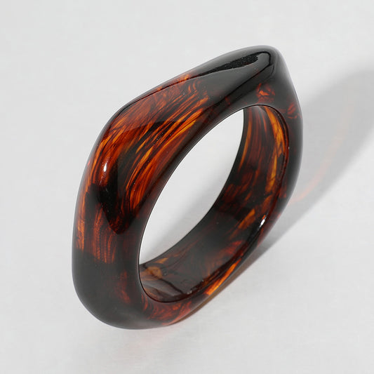 Celluloid Acetate Chunky Bangle Bracelet