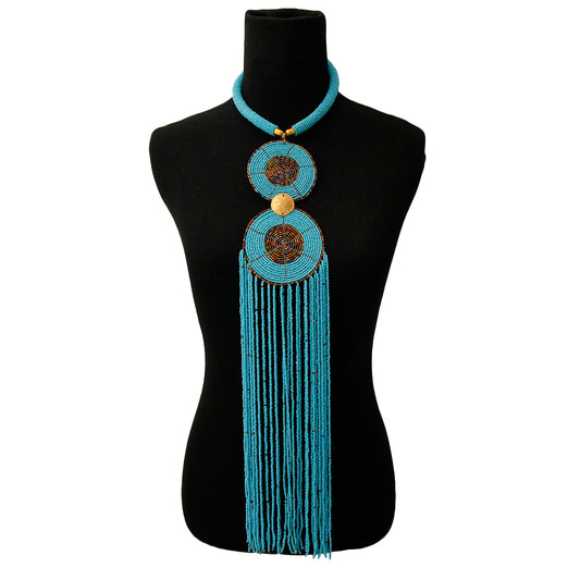 Bead Fringe Necklace.