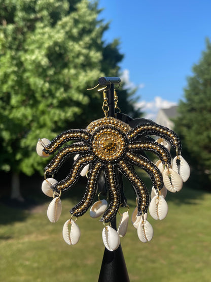 Aberdeen Girl Beaded Half Star Earrings