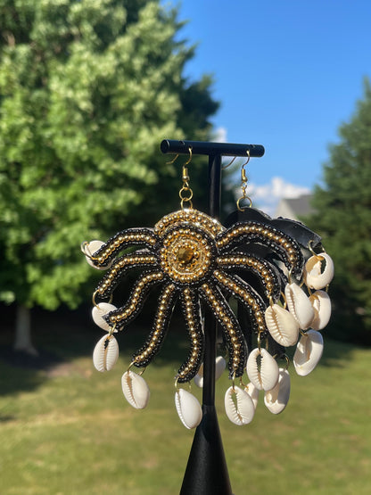 Aberdeen Girl Beaded Half Star Earrings