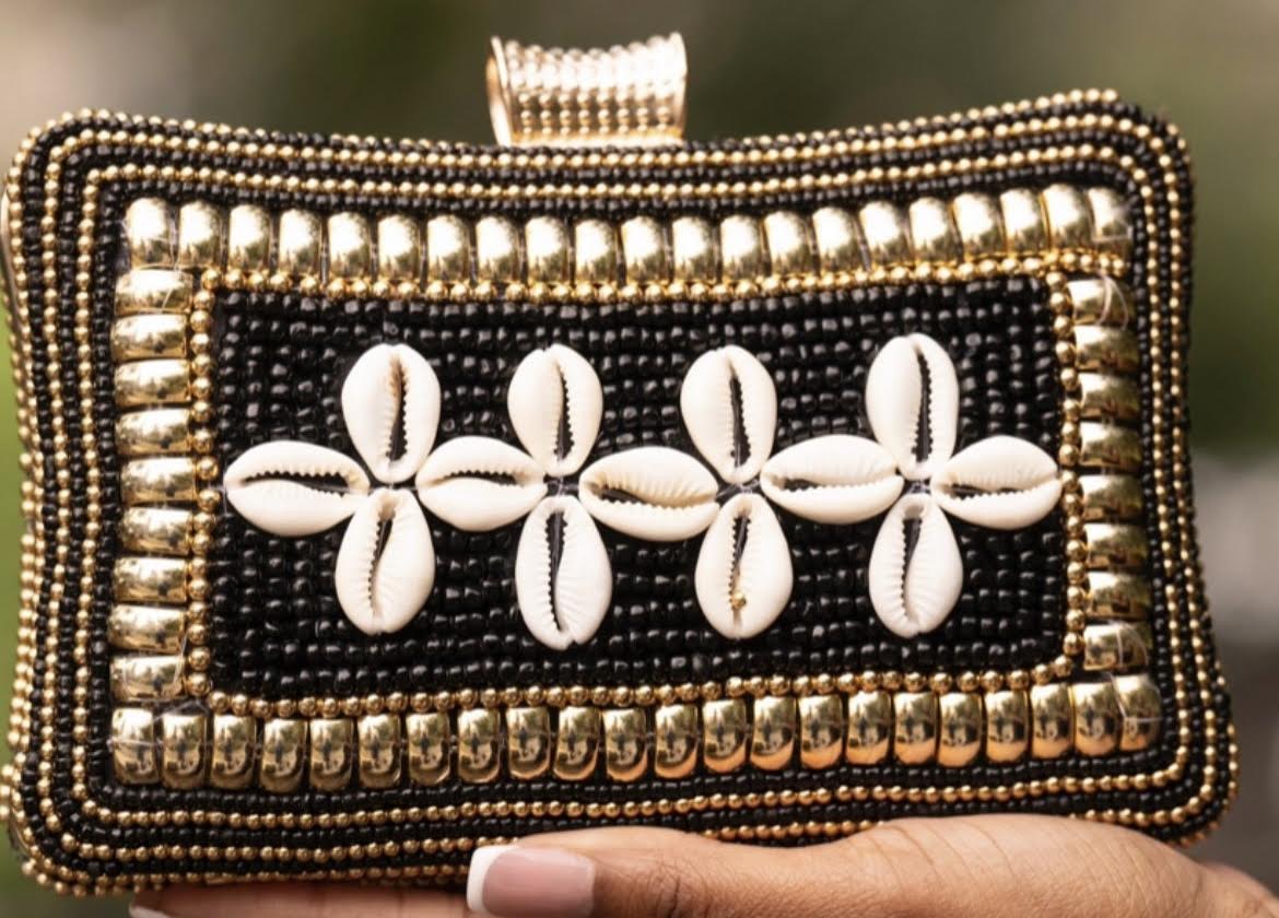 Gbinti Princess Embroidered Cowrie Clutch