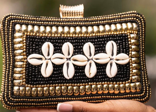 Gbinti Princess Embroidered Cowrie Clutch
