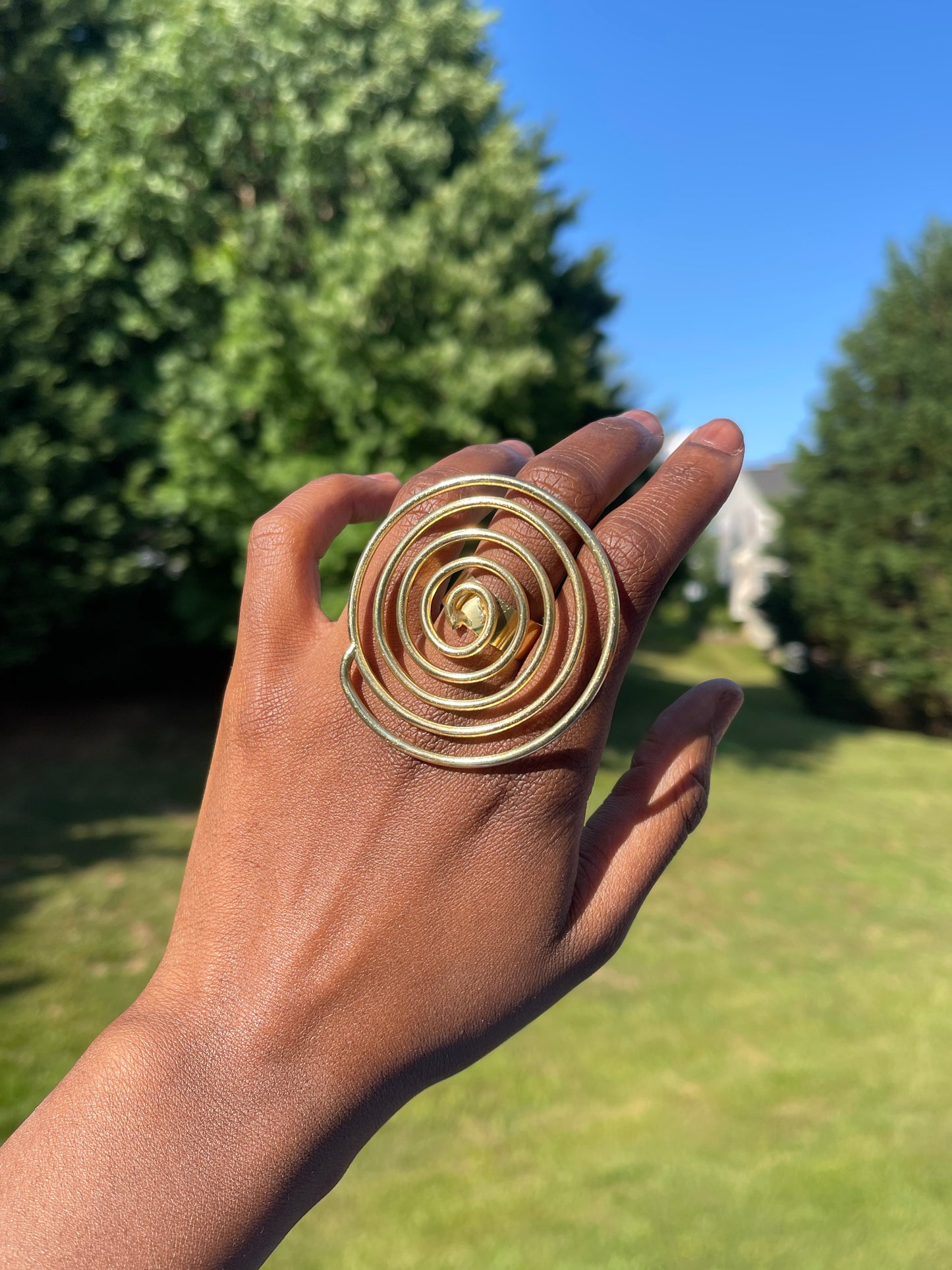 Juba Titi Brass Spiral Ring