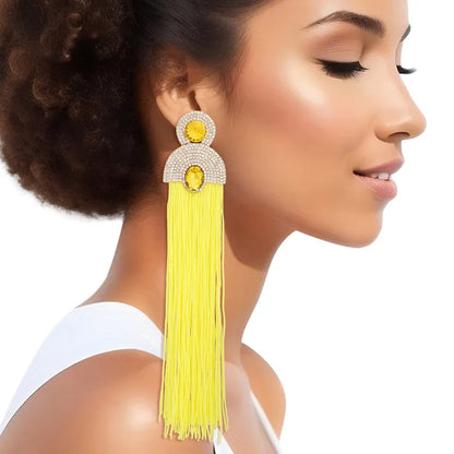 Tassel Long Vintage Glam Earrings Women