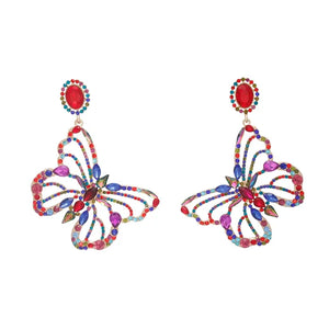 Open image in slideshow, Dangle XL Glam Butterfly Post Earrings
