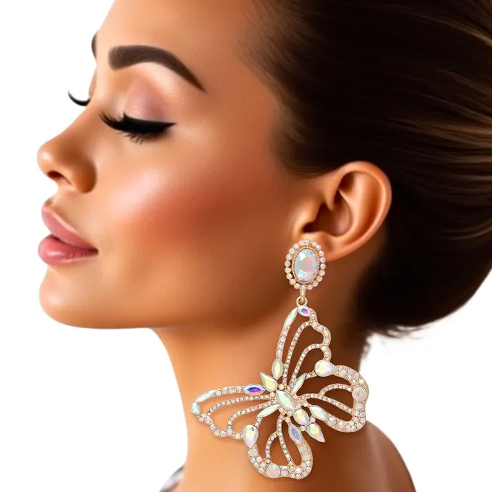 Dangle XL Glam Butterfly Post Earrings