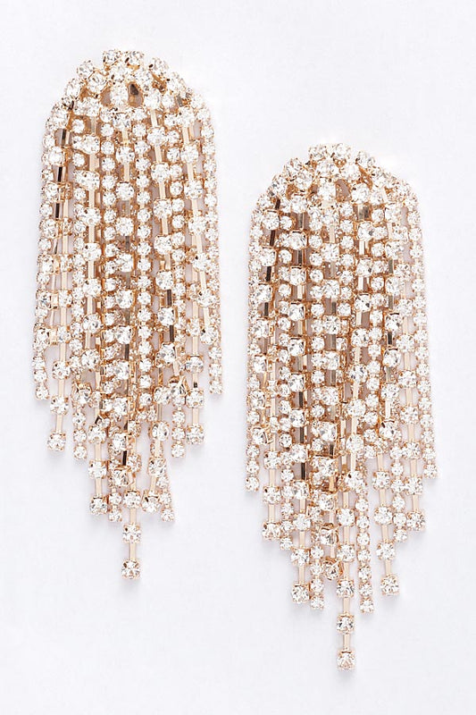 All hail the Queen Rhinestone Fringe Earring