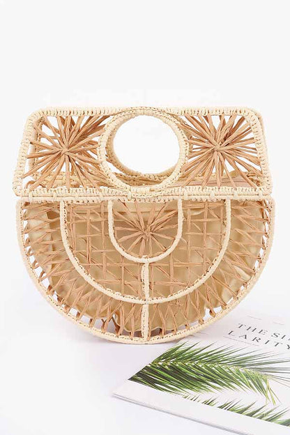 Waterloo Titi Handmade Faux Straw Handle Bag