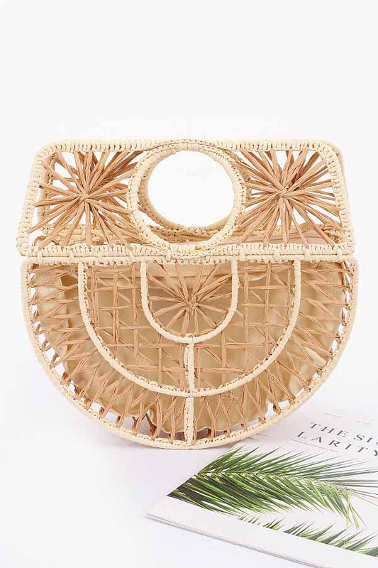 Waterloo Titi Handmade Faux Straw Handle Bag