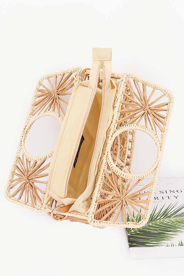 Waterloo Titi Handmade Faux Straw Handle Bag