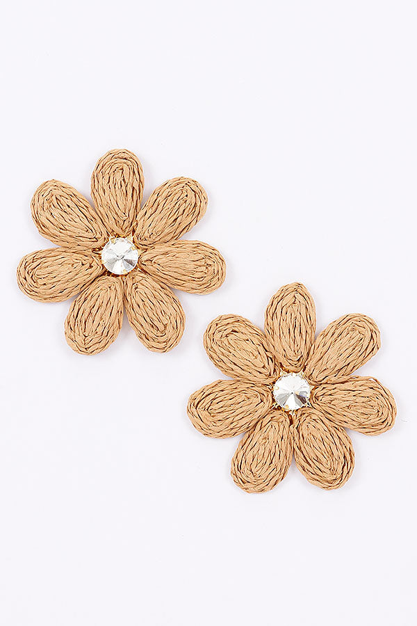 Kissy Titi Paper Flower Rhinestone Earring