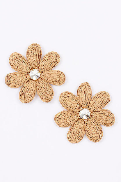 Kissy Titi Paper Flower Rhinestone Earring