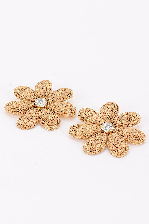 Kissy Titi Paper Flower Rhinestone Earring