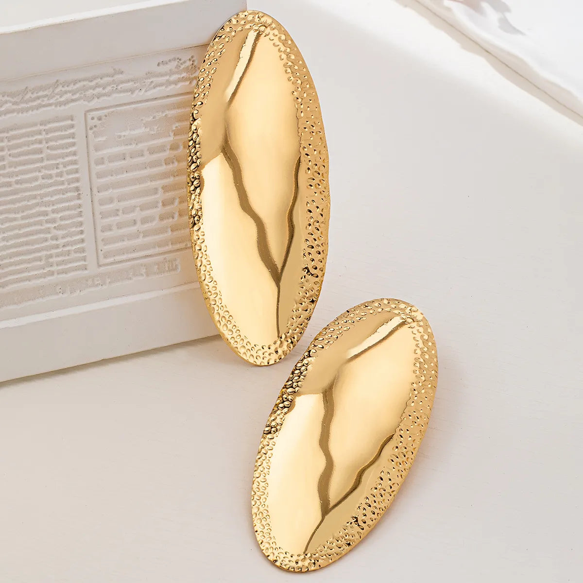 Fashion Heavy Metal Oval Geometry Earrings