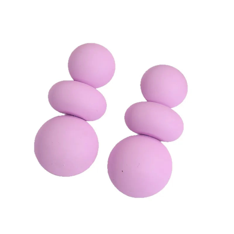 Queen Tina Exaggerated Round Drop Earrings