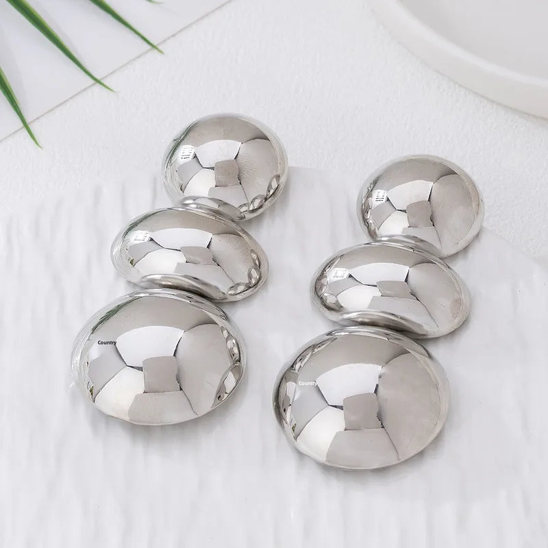 Queen Tina Exaggerated Round Drop Earrings