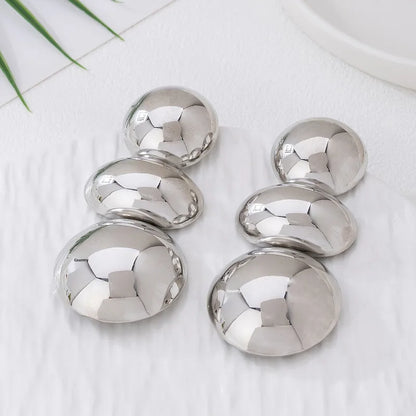 Queen Tina Exaggerated Round Drop Earrings