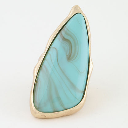 Matte Marble Stone Statement Ring