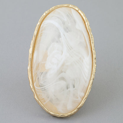 Watercolor Ripple Stone Statement Ring