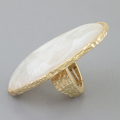 Watercolor Ripple Stone Statement Ring