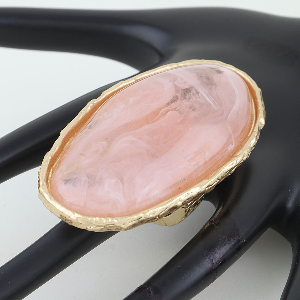 Watercolor Ripple Stone Statement Ring