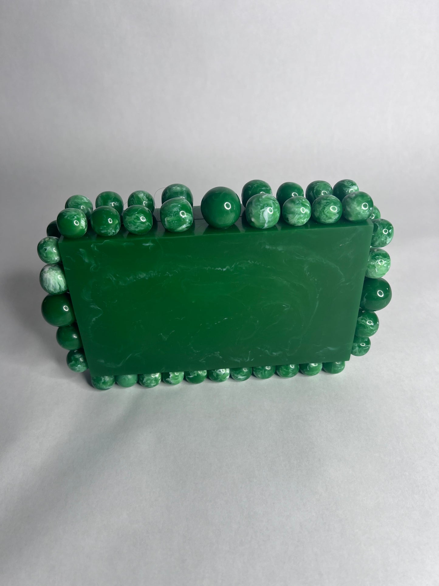 Women Beaded Acrylic Box Clutch Evening Bag