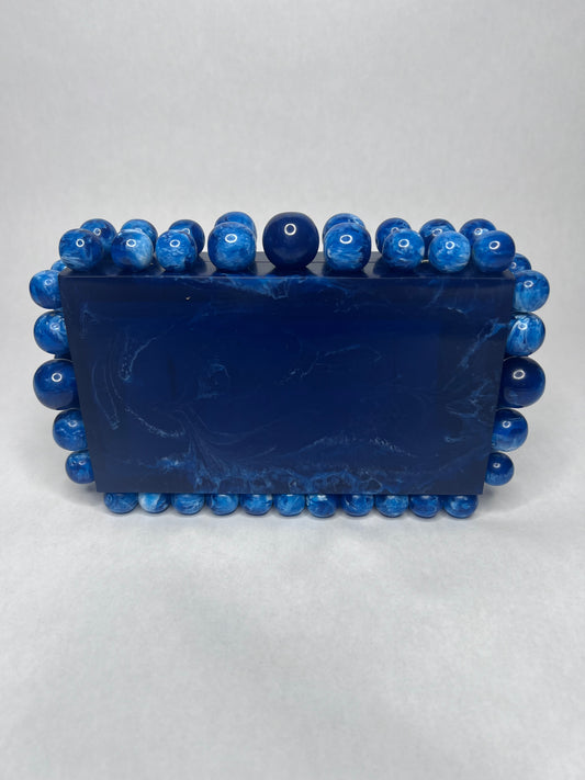 Women Beaded Acrylic Box Clutch Evening Bag