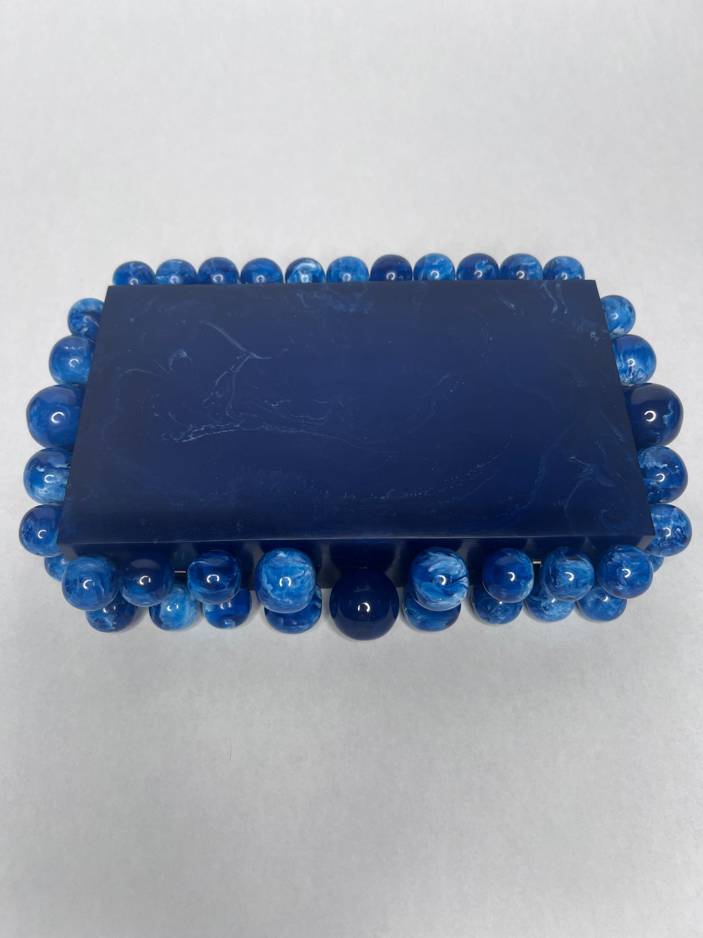 Women Beaded Acrylic Box Clutch Evening Bag