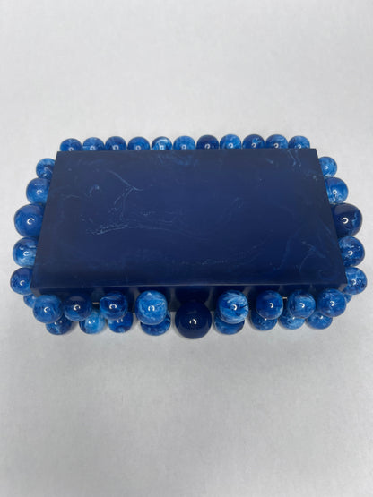 Women Beaded Acrylic Box Clutch Evening Bag