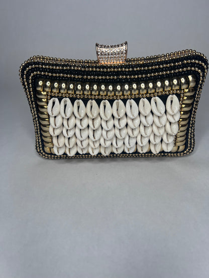 Gbinti Princess Embroidered Cowrie Clutch