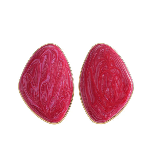Miss Bo Town Water Droplets Enamel Stud Earrings