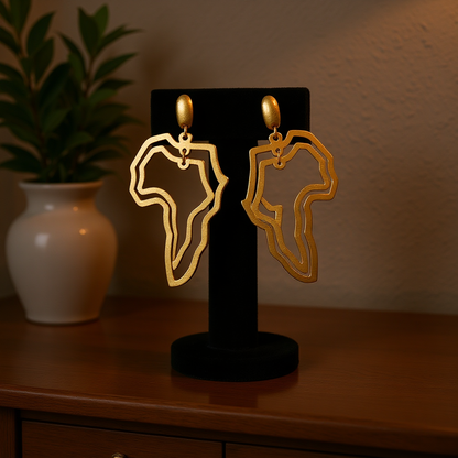 Kissy Titi 3 D 2 Africa Maps Earrings